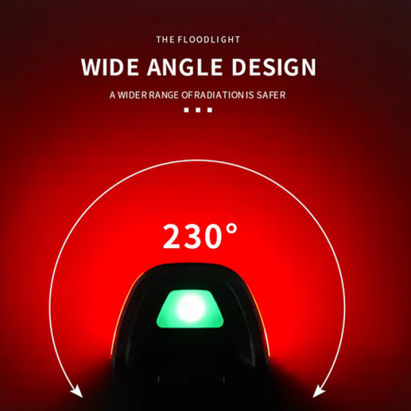 Велоліхтар білий червоний зігнутий Li-Ion акумулятор ЗУ Type-C WQB-514-COB