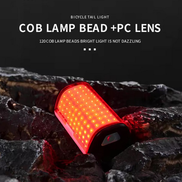 Велоліхтар білий червоний зігнутий Li-Ion акумулятор ЗУ Type-C WQB-514-COB