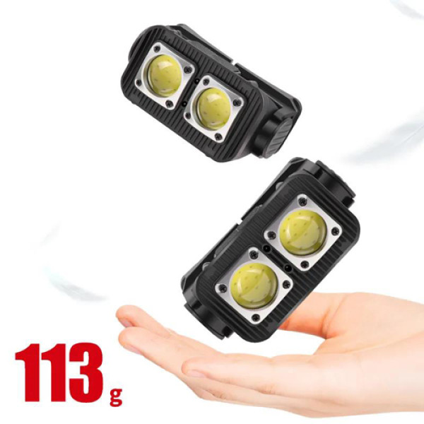 Ліхтар налобний K372-2COB(white+red), Motion Sensor, Li-Ion акумулятор, індикація заряду, ЗУ Type-C, Box