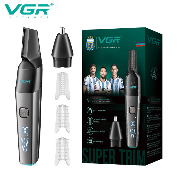 Тример 2 в 1 для носа та волосся акумуляторний IPX5 VGR V-603