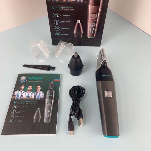 Тример 2 в 1 для носа та волосся акумуляторний IPX5 VGR V-603