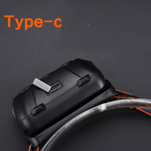 Ліхтар налобний KX-215-LED+2COB, 1x18650, ЗУ Type-C, Box