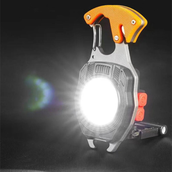Ліхтар MULTIFUNCTIONAL W5147/LL-202-COB(white+yellow+red), multitool, Li-Ion акумулятор, магніт, карабін, викрутка, запальничка
