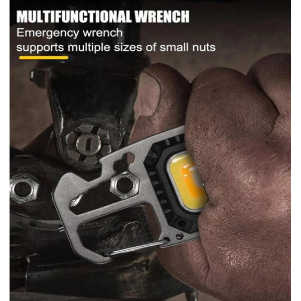 Ліхтар MULTIFUNCTIONAL 5138/KL-535-COB ULTRA(white+yellow+red), multitool, Li-Ion акумулятор, карабін, викрутка, ЗУ Type-C