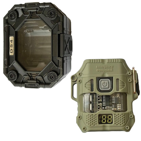 Ліхтар Li-Ion акум Type-C вологозахист запальничка індикація MULTIFUNCTIONAL D54-2COB