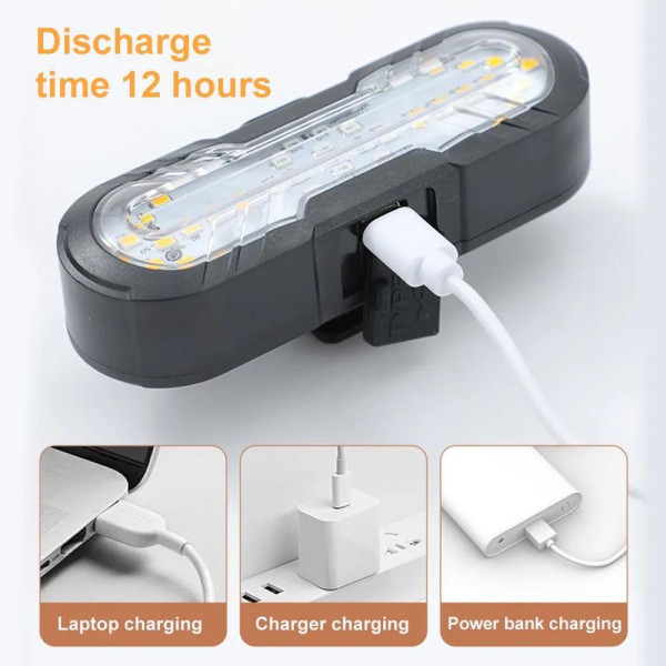 Велоліхтар стоп червоний жовтий із сигналом повороту ЗУ Type-C Li-Ion акумулятор CYGM-2229