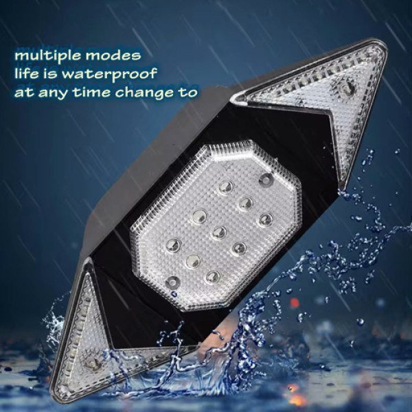 Велоліхтар із покажчиком поворотів червоний жовтий синій водонепроникний ЗУ microUSB Li-Ion акумулятор пульт керування LY-6700