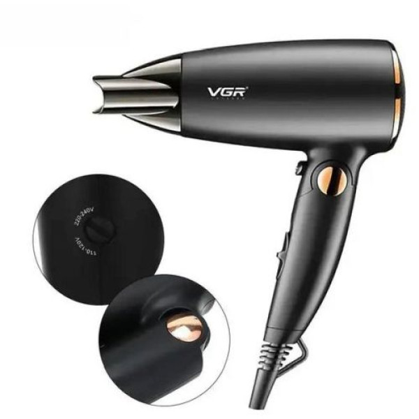 Фен дорожній складна ручка 1200-1600 Вт VGR V-439