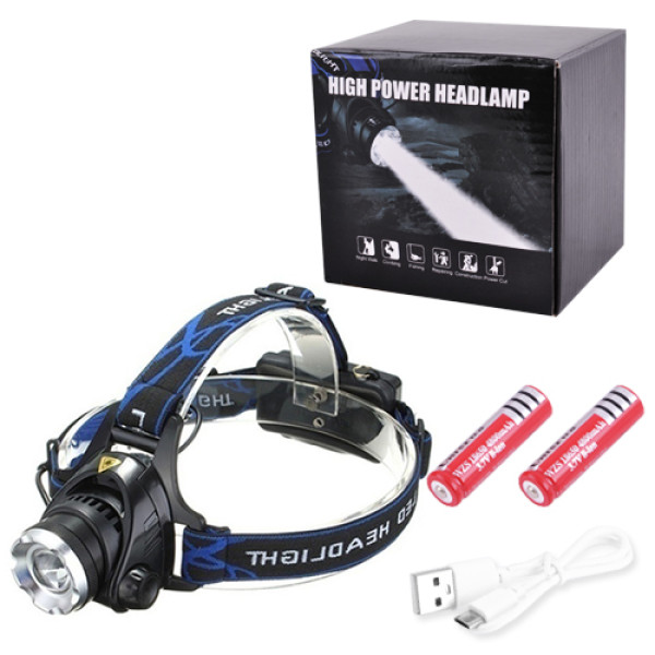 Ліхтар 2x18650 потужний zoom ЗУ microUSB Box Police 6699/204C-T6