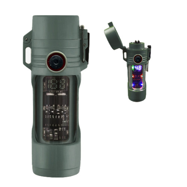 Ліхтар Li-Ion акум Type-C запальничка індикація заряду MULTIFUNCTIONAL D66-COB