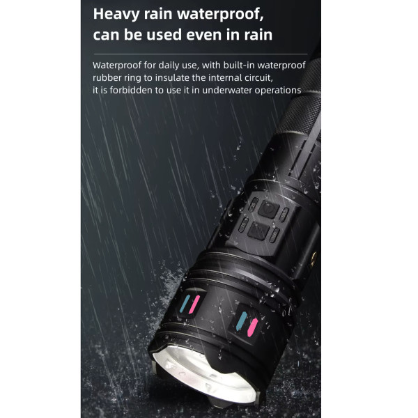 Ліхтар 4x18650 Power Bank Type-C білий лазер 5 фільтрів zoom NIGHT VISION AK178-1