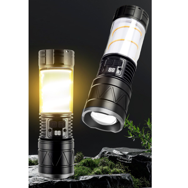 Ліхтар Li-Ion акум Type-C світильник zoom CH-5021-GT+COB