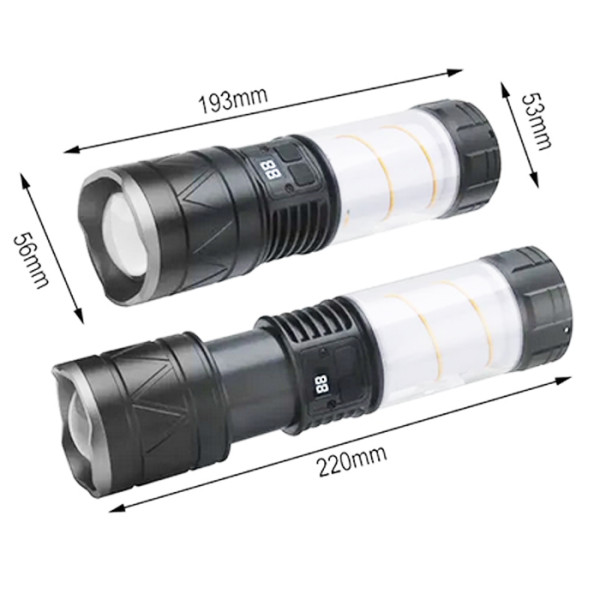 Ліхтар Li-Ion акум Type-C світильник zoom CH-5021-GT+COB