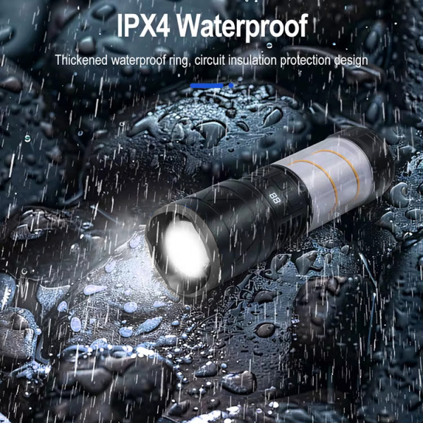 Ліхтар Li-Ion акум Type-C світильник zoom CH-5021-GT+COB