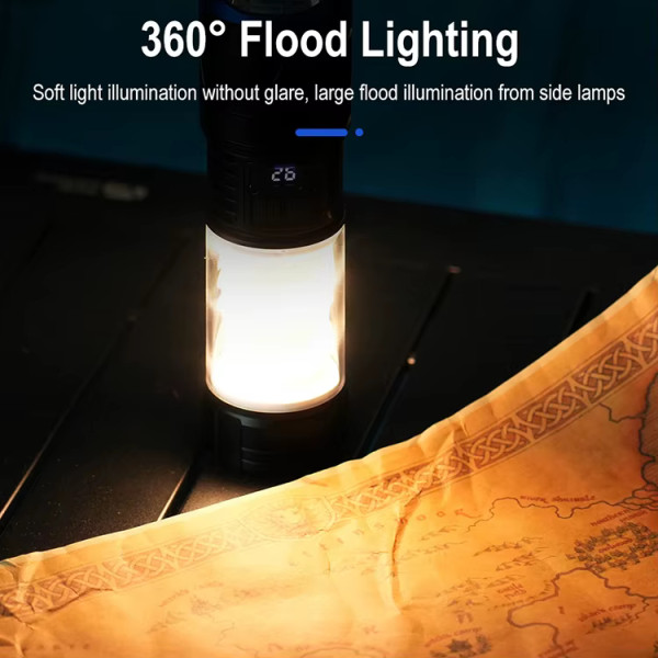 Ліхтар Li-Ion акум Type-C світильник zoom CH-5021-GT+COB