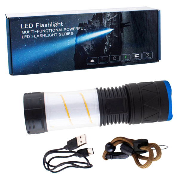 Ліхтар Li-Ion акум Type-C світильник zoom CH-5021-GT+COB