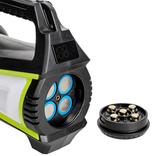 Ліхтар 4x18650 Power Bank Type-C white+red+blue Box T100A-10W+2COB