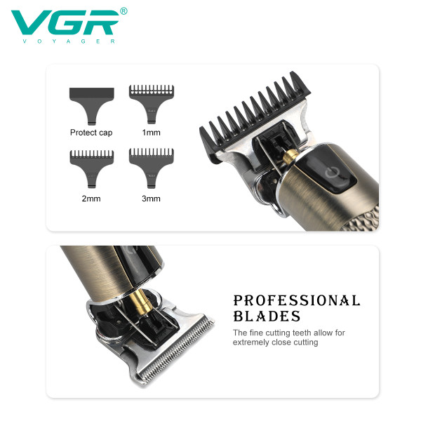 Тример VGR V-983, 4 насадки, LED display