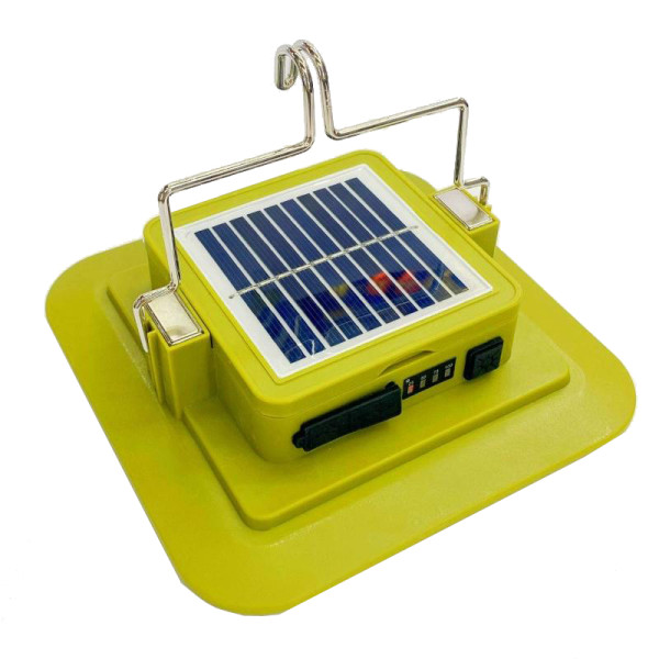 Фонарь кемпинг 229L-SMD (white+yellow), 3х18650, солн. панель, power bank, ЗУ Type-C, магнит, крюк