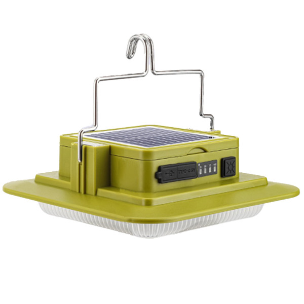 Фонарь кемпинг 229L-SMD (white+yellow), 3х18650, солн. панель, power bank, ЗУ Type-C, магнит, крюк