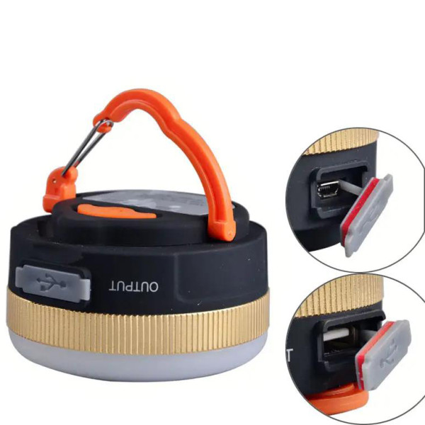 Фонарь кемпинг YD-7-7SMD(white+red), Li-Ion аккумулятор, power bank, ЗУ Type-C, магнит, крюк