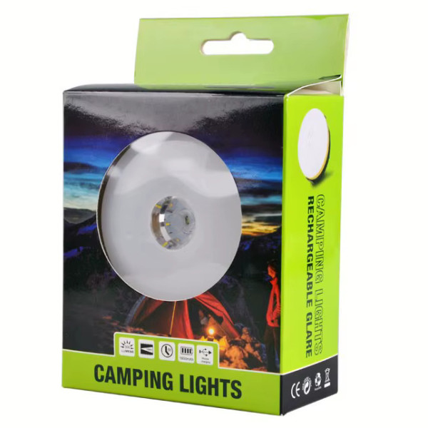 Фонарь кемпинг YD-7-7SMD(white+red), Li-Ion аккумулятор, power bank, ЗУ Type-C, магнит, крюк