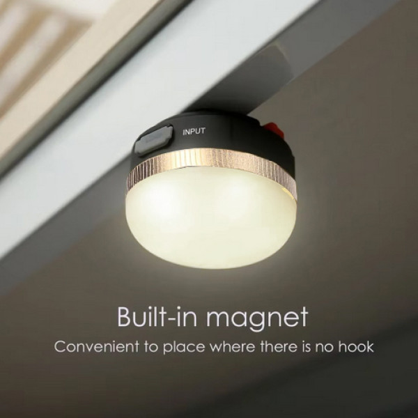 Фонарь кемпинг YD-7-7SMD(white+red), Li-Ion аккумулятор, power bank, ЗУ Type-C, магнит, крюк