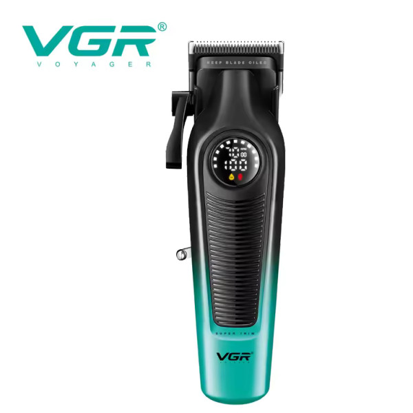 Машинка для стрижки акумуляторна 6 насадок LED дисплей VGR V-197