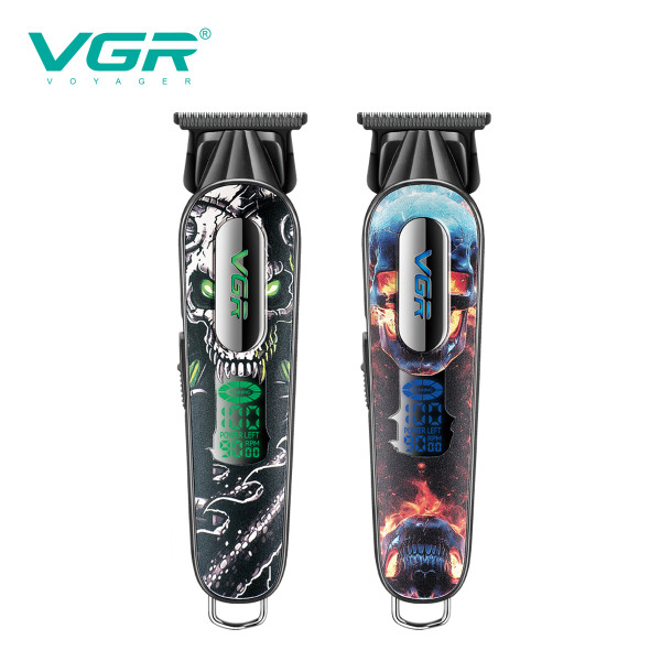 Тример акумуляторний 3 насадки 2000 mAh LED дисплей зелений 9000 RPM VGR V-260