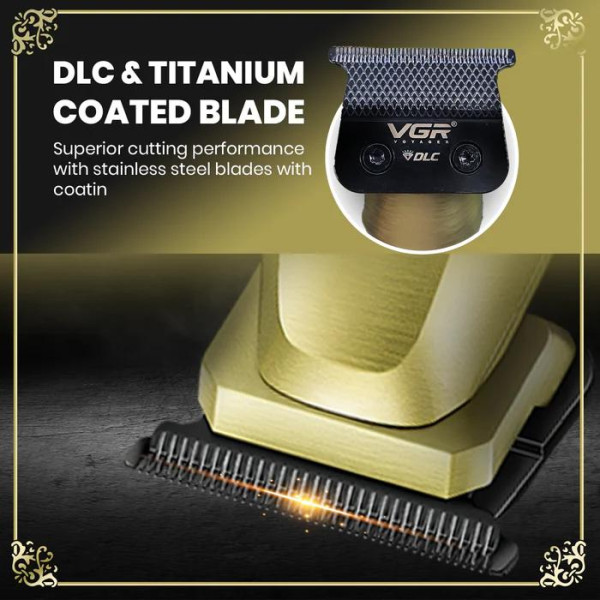 Тример акумуляторний 4 насадки 1600 mAh LED дисплей 8000 RPM VGR V-265