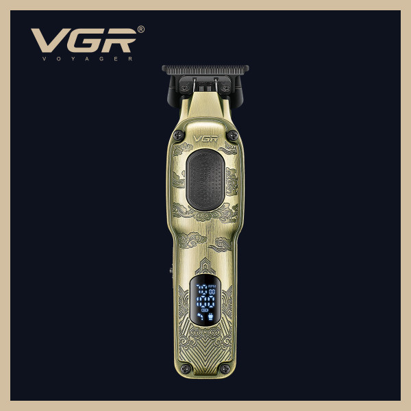 Тример акумуляторний 4 насадки LED дисплей 7000 RPM VGR V-954