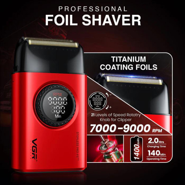 Комплект для стрижки 2 в 1 тример і шейвер VGR V-977&V-377 Red