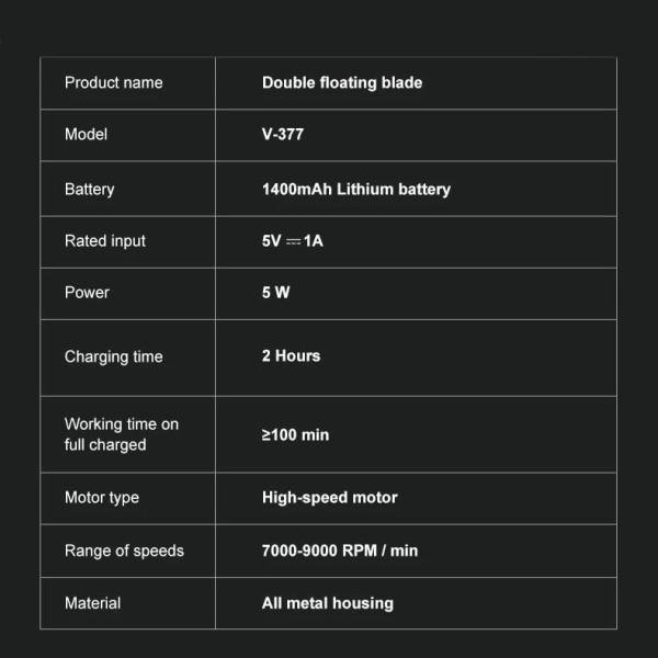 Комплект VGR 2 в 1 V-977&V-377 BLACK, триммер и шейвер