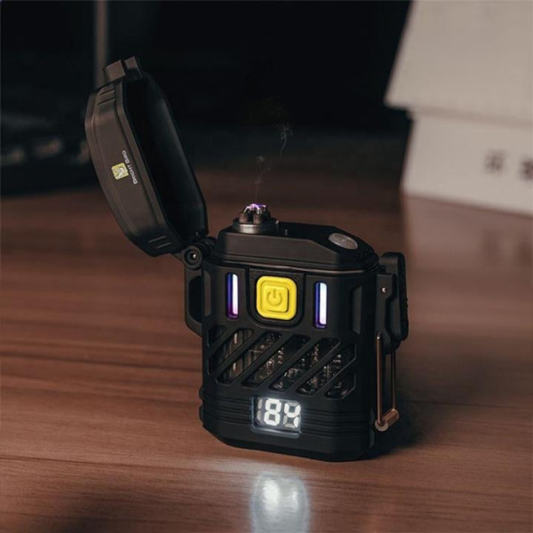 Ліхтар Li-Ion акум Type-C запальничка індикація заряду 2LED MULTIFUNCTIONAL D53-2LED