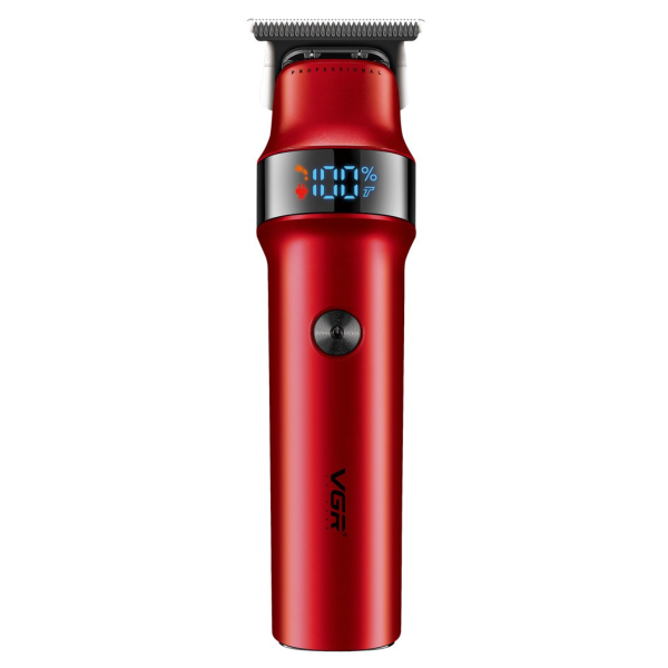 Тример акумуляторний 3 насадки LED дисплей червоний VGR V-987