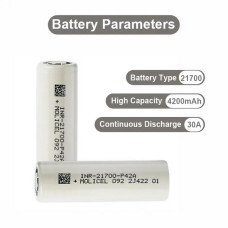 Акумулятор 21700-P42A Molicel 4200mAh 30A