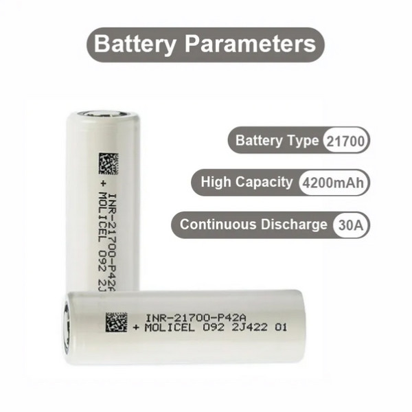 Акумулятор 21700-P42A Molicel 4200mAh 30A