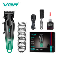 Машинка для стрижки акумуляторна VECTOR MOTOR 8000-11000 RPM 6 насадок LED дисплей VGR V-668