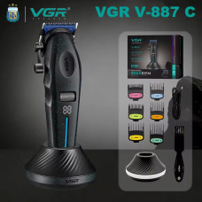 Аккумуляторная машинка для стрижки (clipper) VGR V-887C BLACK, 6 насадок, 9000RPM