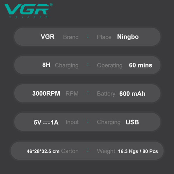 Електробритва шейвер висувний триммер VGR V-375