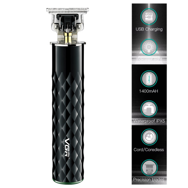 Тример акумуляторний 4 насадки IPX5 VGR V-170