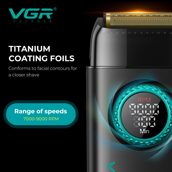 Комплект для стрижки 4 в 1 машинка триммер електробритва та фен VGR STEPLERSS PRO 4 IN 1 Black