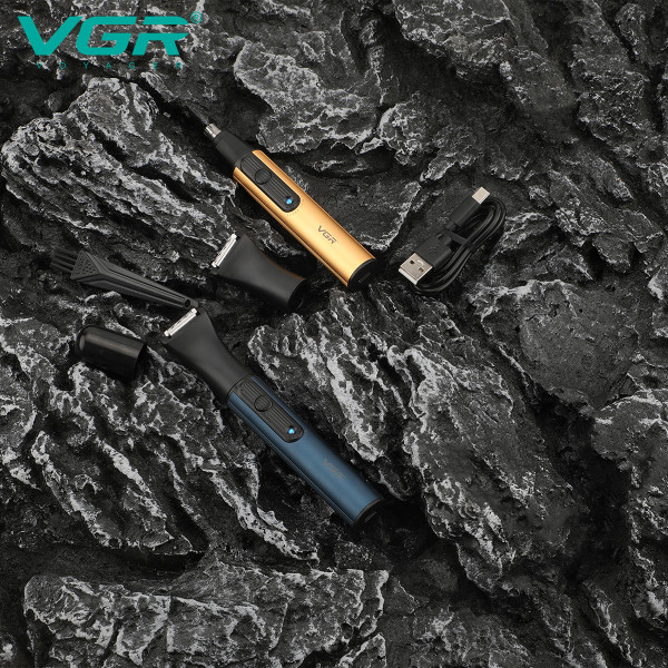 Тример 2 в 1 для носа та волосся акумуляторний синій VGR V-626