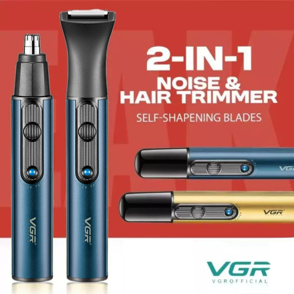 Тример 2 в 1 для носа та волосся акумуляторний синій VGR V-626