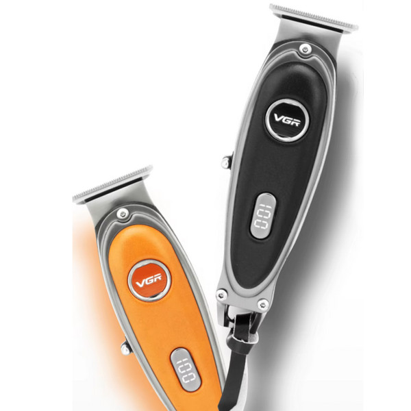 Тример акумуляторний 3 насадки LED дисплей чорний VGR V-263