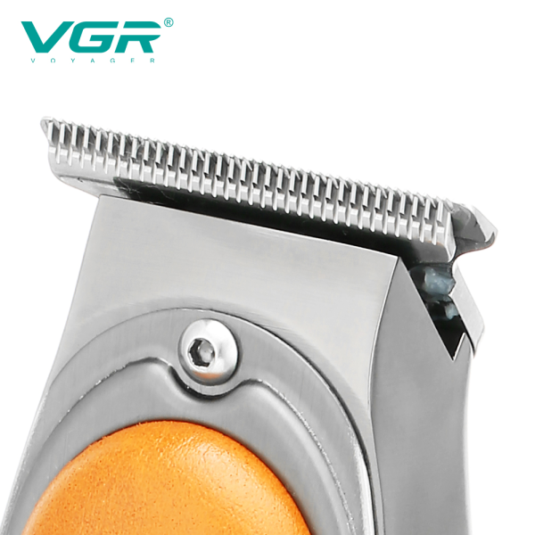 Тример акумуляторний 3 насадки LED дисплей помаранчевий VGR V-263