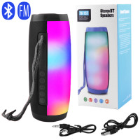 Bluetooth колонка радіо speakerphone з підсвічуванням чорна TG157