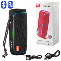 Bluetooth колонка радіо speakerphone RGB підсвічування чорне TG288