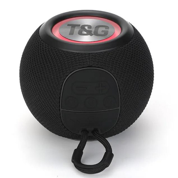 Bluetooth колонка радіо speakerphone RGB підсвічування чорне TG337