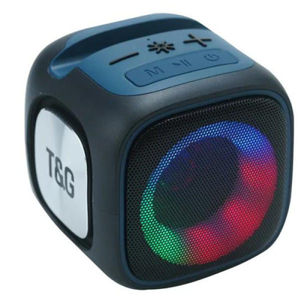 Bluetooth колонка радіо speakerphone RGB підсвічування чорне TG359